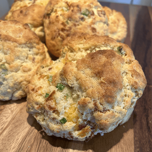 Bacon, Cheddar, Chive Biscuits