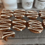 Molasses Ginger Cookies w/ White Chocolate Drizzle